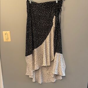 Summersalt Black and White Polka Dot beach to brunch coverup Skirt